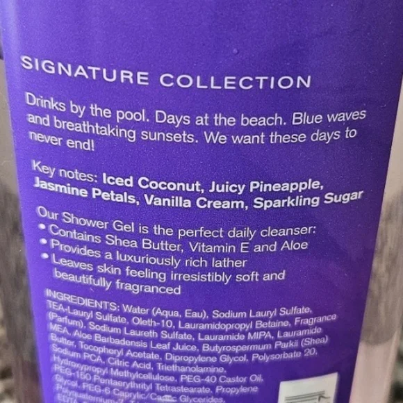Bath & Body Works Poolside Coconut Colada Shower Gel - Purple